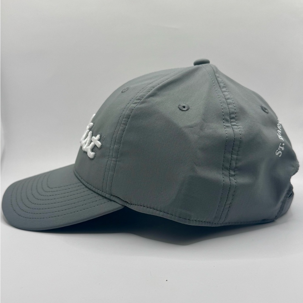 NWT Titleist Slideback Adjustable Golf Hat GRAY with Raised White logo/lettering - Picture 2 of 11
